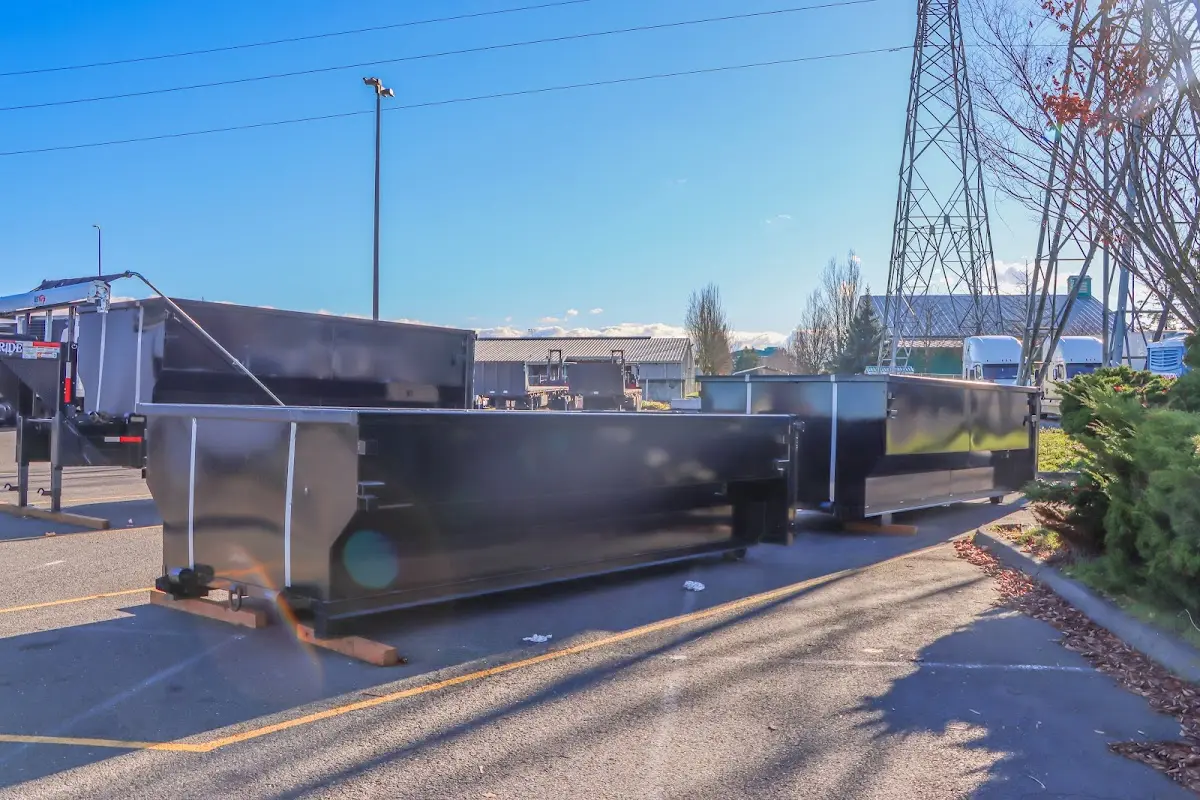 Roll-off dumpster ready for waste disposal at job site for 20 Yard Dumpster Rental in Hilltown